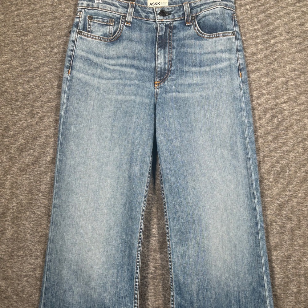 ASKK NY Juniper Tracker Wide Leg High Rise Jeans Womens Size 27 - Picture 4 of 13
